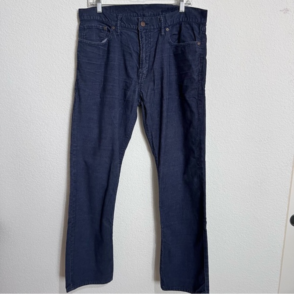 GAP 1969 Navy Blue Straight Leg Cords Jeans Pants 33 x 30